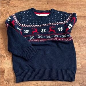 H&M Blue and Red Nordic Sweater